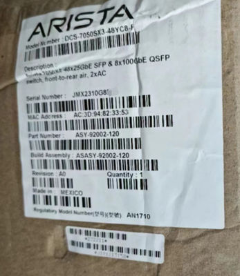 Arista DCS-7050SX3-48YC8 All Optical Port 7050X3 Series 10/100G Data Center Switches