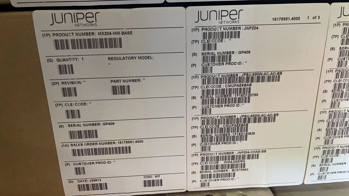 LACP POE QoS SNMP Juniper MX204-HW-BASE Full Duplex & Half Duplex